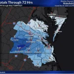 Inland areas may see some snow, but it’s all rain for the Outer Banks on Monday